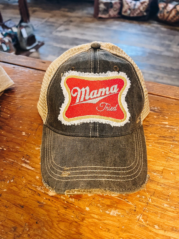 Mama Tried Distressed Hat